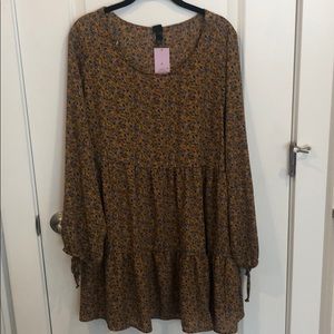 Wild fable mustard floral dress